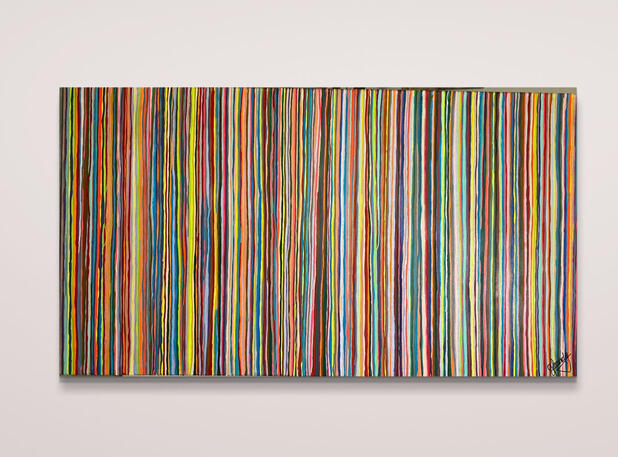 Arco iris. Técnica: acrílico sobre lienzo. Medidas: 200x 0.80. VENDIDO