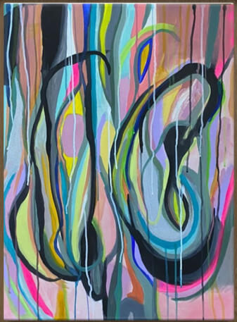 Rayuela. Técnica: Acrílico sobre lienzo. Medidas: 90 x 70 cm. VENDIDO
